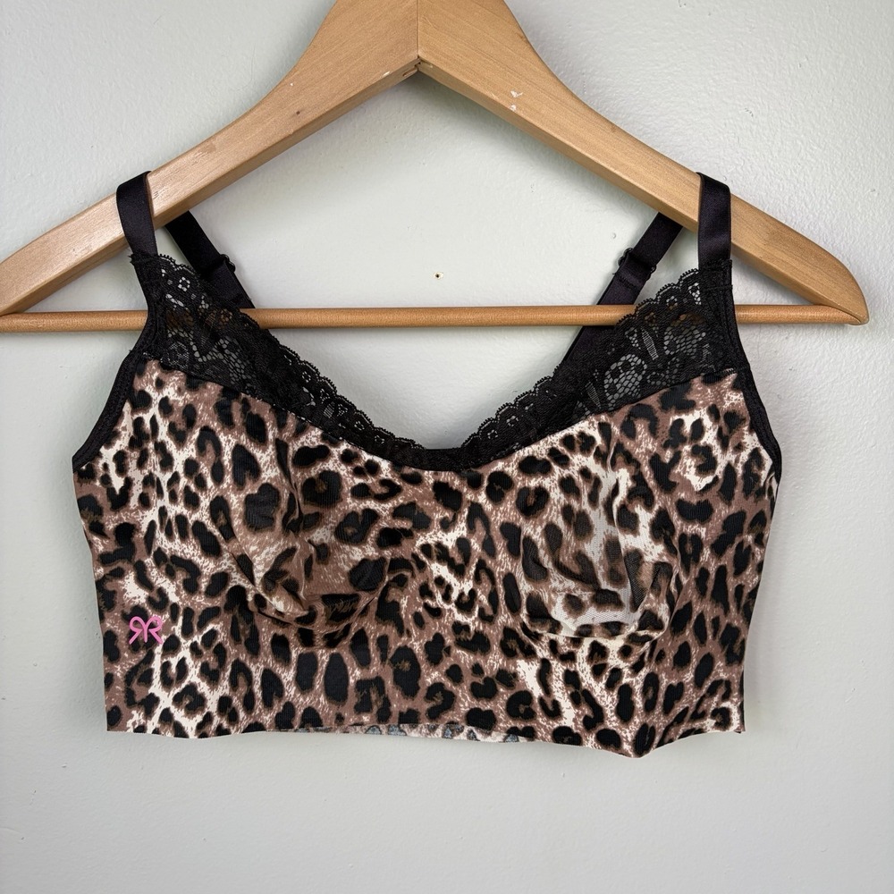 NEW Ruby Ribbon Heritage Lace Demiette Leopard Print Womens Size 32